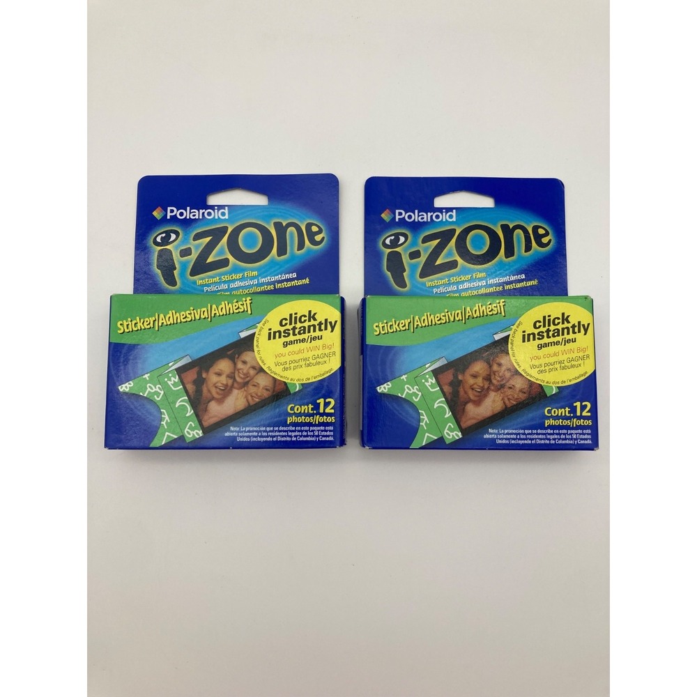 Pair of Polaroid I-Zone Instant Sticker Film - 12 photos- Sealed- 2004 Expiry